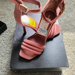 Kenneth Cole Pink Heels with Strappy Design
